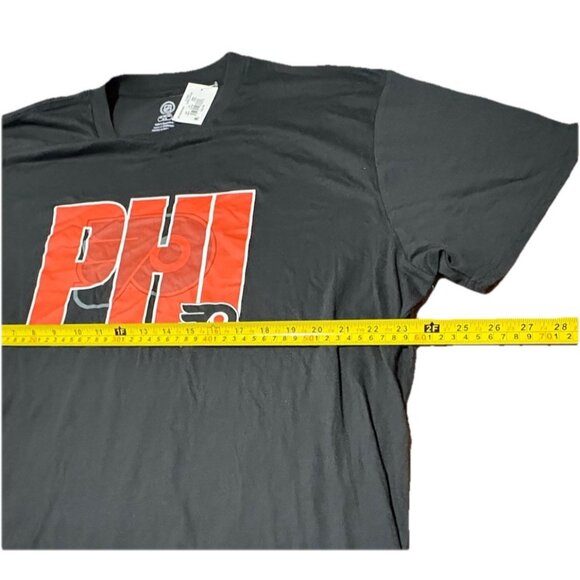 NHL Philadelphia Flyers Logo T Shirt 2XLarge Black NHL Mens New NWT - Picture 4 of 5
